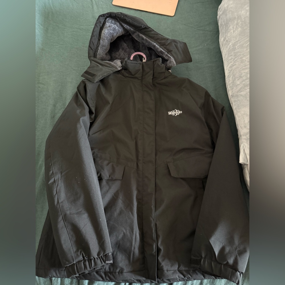 Wkmens Black Rain Jacket